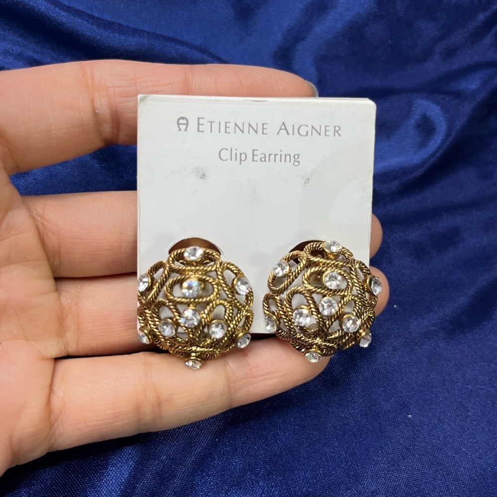 New Etienne Aigner Clip On Earrings